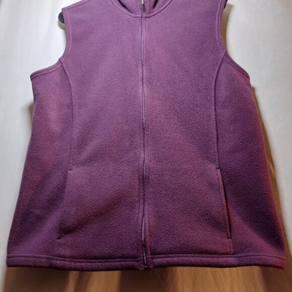 L.L. Bean Women's Full Zip Fleece Vest Size XL Warm Insulated Layer Sleeveless P - Picture 8 of 16